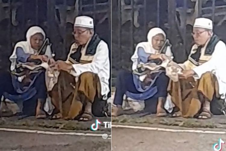 Momen Romantis Kakek-Nenek Ngedate Usai Tarawih, Cuma Makan Jajan tapi Bikin Iri