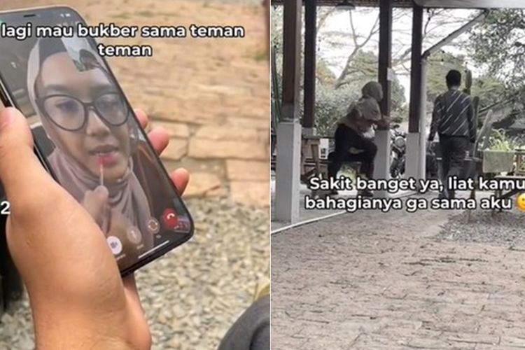 Momen Nyesek Cowok Pergoki Pacar Selingkuh, Izin Bukber Malah Jalan sama Pria Lain