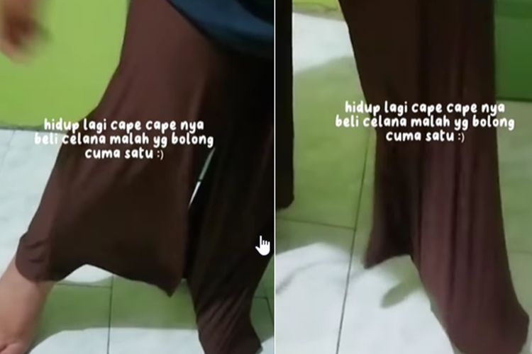 Kocak! Wanita Ini Beli Celana Tapi yang Bolong Cuma Satu Kaki: Unyu Kayak Sleepsuit Bayi