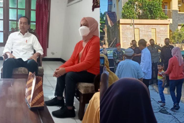 Viral Foto Presiden Jokowi Takziah ke Rumah Almarhum Sahabat, Begitu Akrab dengan Warga