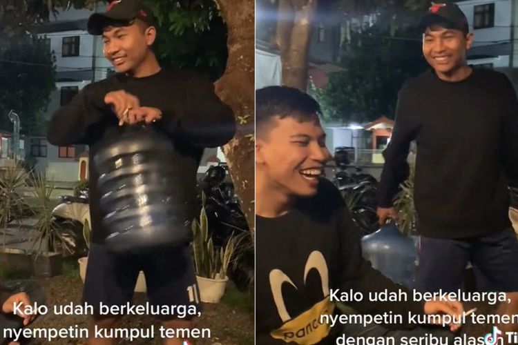Momen Kocak Pria 'Kabur' dari Istri demi Nongkrong Bareng Teman, Alasannya Beli Galon