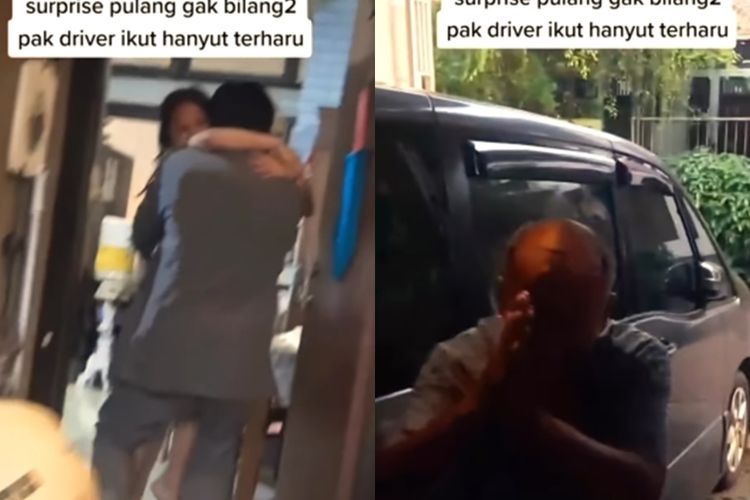 Mudik Diam-diam, Pria Ini Sukses Bikin Haru Anak Istri, Sopir Travel Sampai Ikutan Nangis