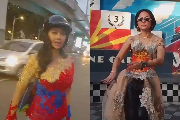 Serunya Asri Welas dan Poppy Sovia Ajak Beberapa Artis Ngabuburit Motoran Pakai Kebaya