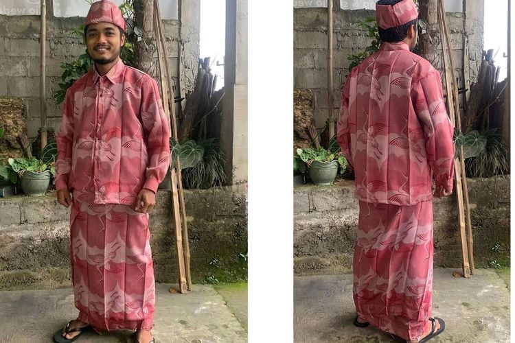 Viral Outfit Pria Setelan Tirai Bangau Legend, Netizen: Ide Baju Lebaran Biar Gak Samaan