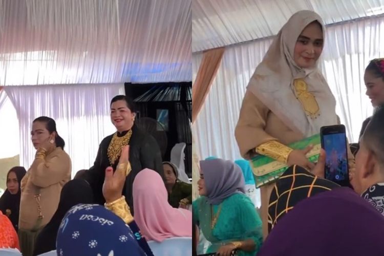 Outfit Ibu-ibu Suku Bugis Kondangan Bikin Melek: Bajunya Biasa, Tapi Emas Dimana-mana