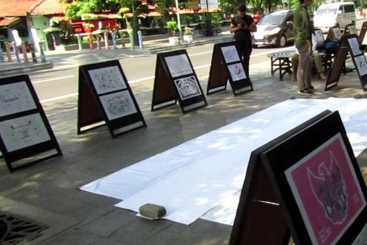 Mahasiswa ISI Surakarta Gelar Pameran Lukisan Peringati Hari Lahir Pancasila