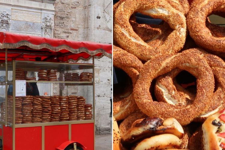 Nikmati Kelezatan Turkish Simit, Donat Khas Turki yang Terjangkau di Pedagang Kaki Lima