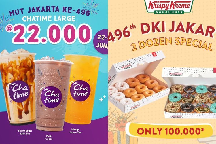 12 Promo Makanan dan Minuman Ulang Tahun HUT DKI Jakarta 2023