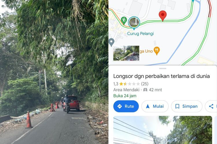 Jalan Rusak di Bandung Barat Terdeteksi Google Maps dengan Nama Aneh Banget! 