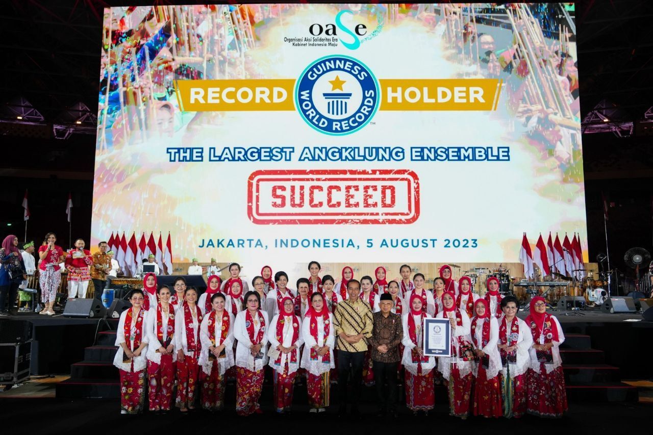 Pergelaran Angklung Terbesar di Dunia dari Indonesia Berhasil Pecahkan Guinness World Records, Hadiah HUT RI