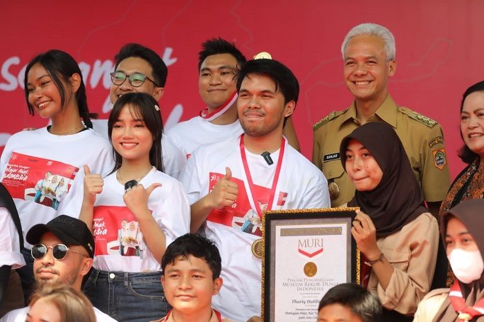 Rayakan Hari Pramuka Nasional, Ganjar Beserta Influencer Tanah Air Cetak Rekor MURI