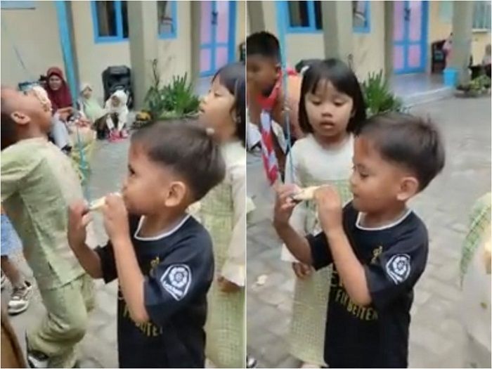 Ikut Lomba 17 Agustus Makan Kerupuk, Aksi Bocah SD Ini Jadi Sorotan