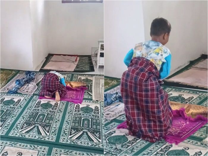 Bukannya Khusyuk, Bocah Laki-laki Ini Malah Salat Turbo: Ngejar Apa Sih Dek?