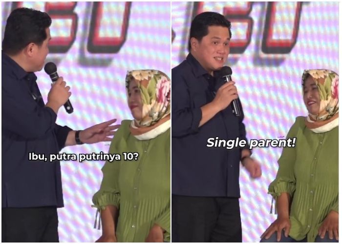 Erick Thohir Takjub Dengar Perjuangan Emak-emak Penjual Sayur Hidupi 10 Anak: Pengorbanan Orangtua Gak Mudah