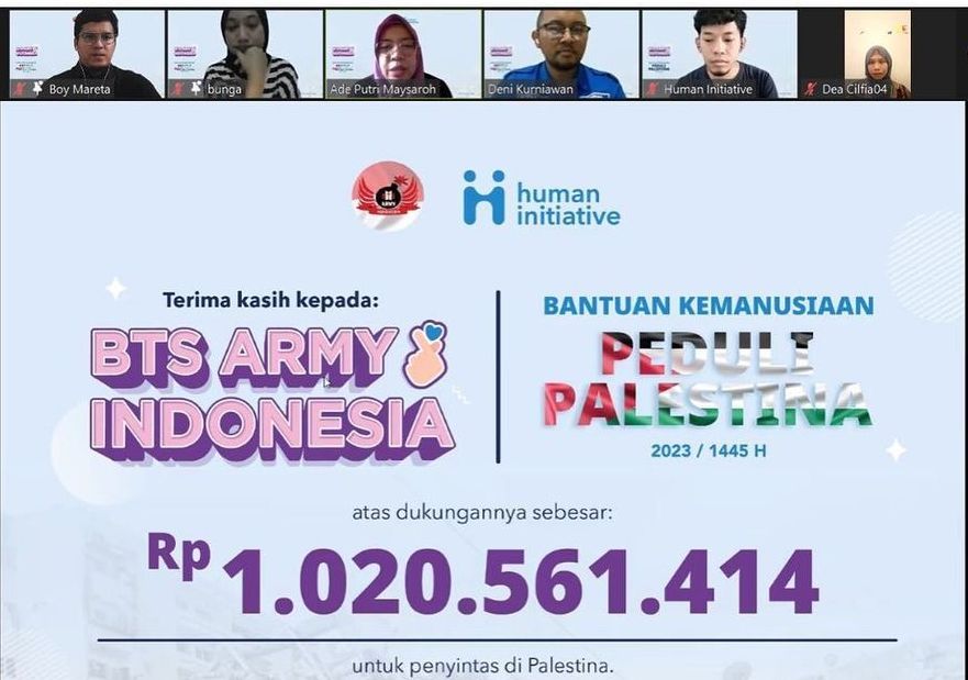 Army Indonesia Kumpulkan Donasi hingga Rp1 Miliar untuk Palestina dalam Waktu 4 Hari