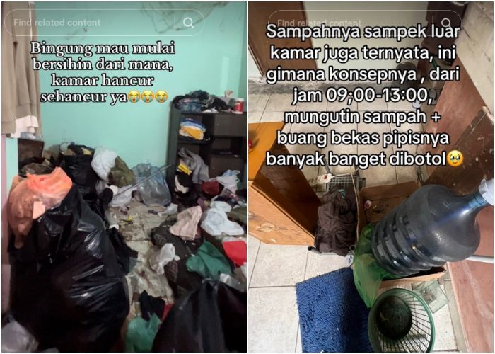 Viral Kamar Kos Cowok Cool Penuh Sampah dan Sarang Laba-laba, Jijik Banget 'Koleksi' Air Kencing di Botol