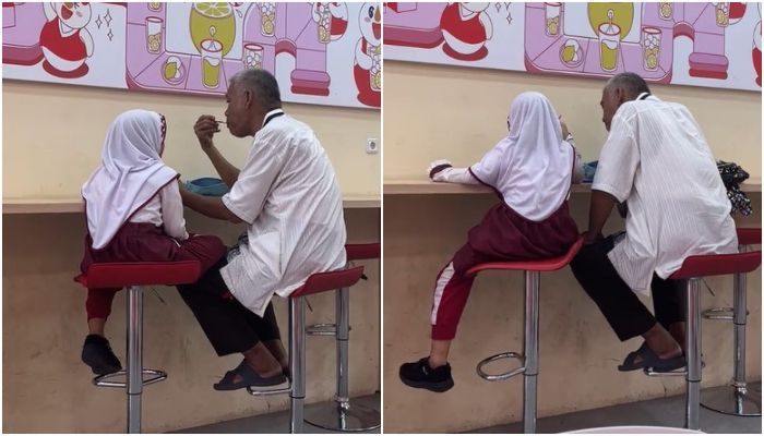 Viral Momen Haru dan Sweet Bapak Temani Anaknya Makan Es Krim, Bikin Netizen Mewek Kangen Ayah