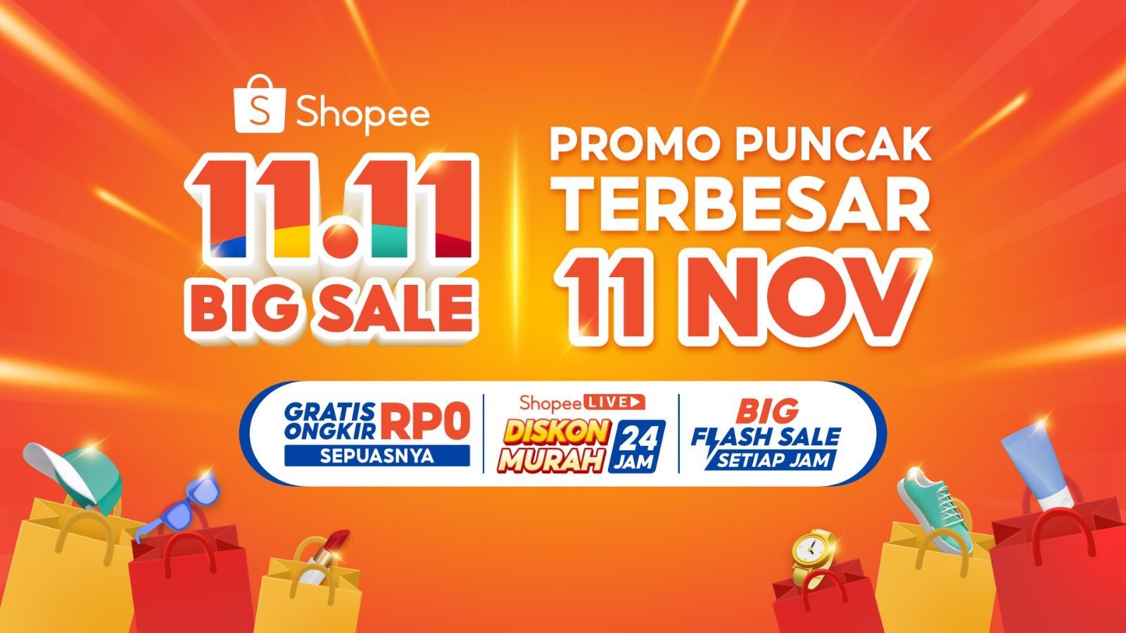 Akhir Pekan Bersama Penawaran dan Keseruan Spesial di Puncak Promo Terbesar, Shopee 11.11 Big Sale