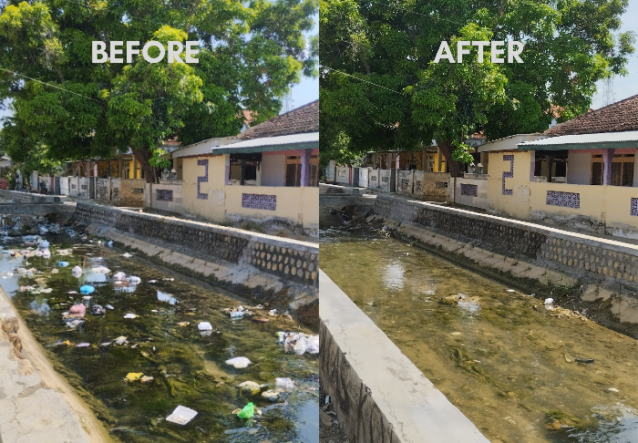 Viral Diberitakan Indozone,Tumpukan Sampah di Desa Pandian Sumenep Langsung Dibersihkan