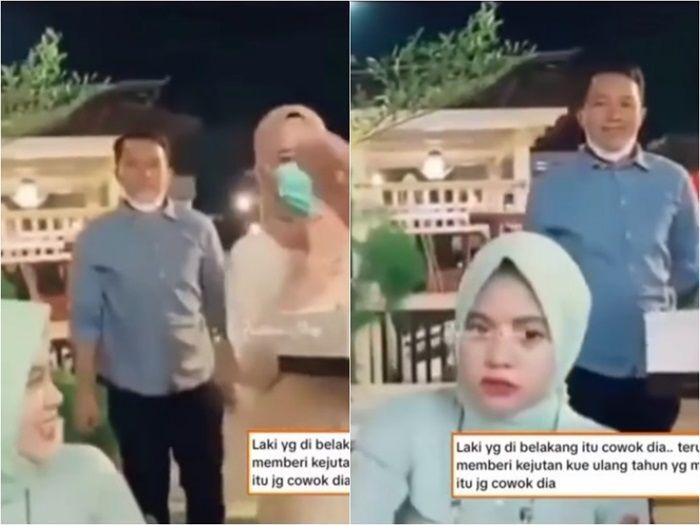 Viral, Wanita Ini Kepergok Selingkuh saat Ulang Tahun, Mukanya Panik Ketakutan