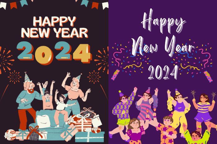 10 Gambar Poster Selamat Tahun Baru 2024 Ucapan Happy New Year