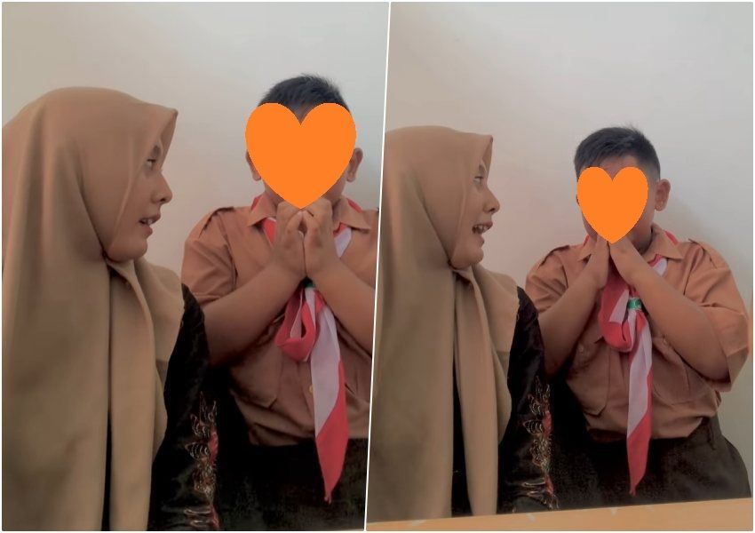 Momen Guru SD di Sumenep Marahin Siswanya dengan Ekpresi Menahan Tawa