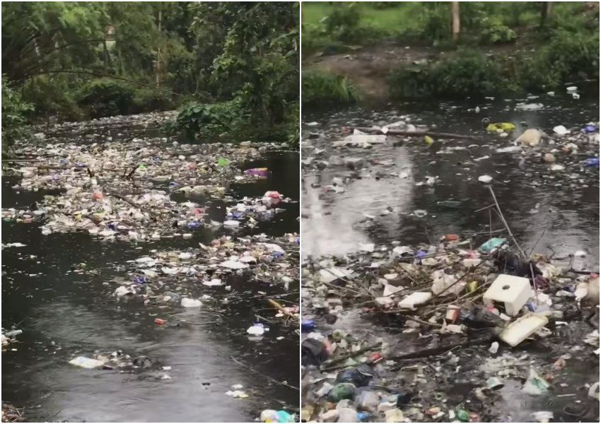 Viral Sungai di Pamekasan Terlihat Berwarna Hitam dan Dipenuhi Sampah, Netizen: Sangat Miris!