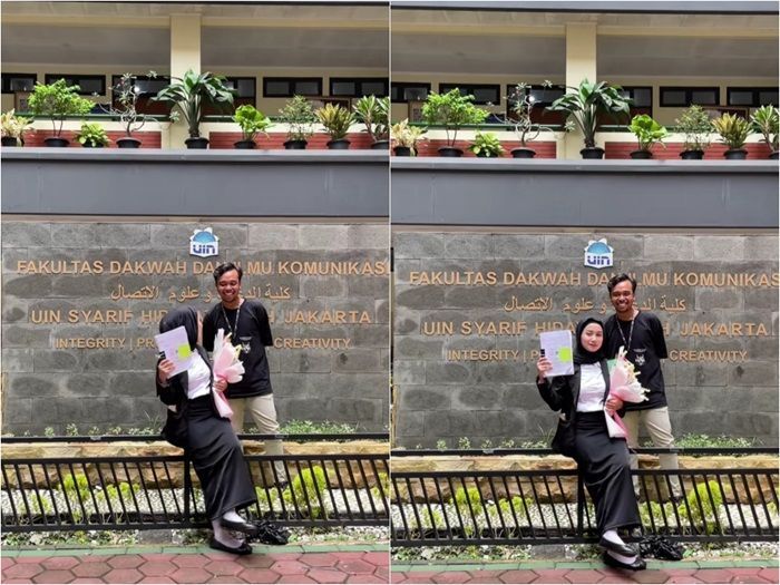 Viral Pria Beri Kejutan Manis untuk Kekasih di Momen Sidang Skripsi, Bikin Netizen Baper