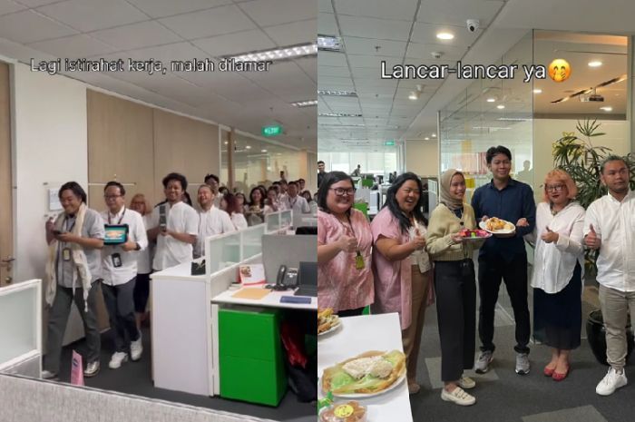 Viral Momen Lucu Lamaran di Kantor, Jadi Sensasi Penuh Pantun dan Guyonan