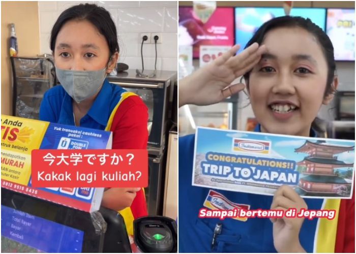 Wuih, Mba Minimarket Viral Jago Bahasa Jepang Dapat Reward Jalan-jalan ke Jepang
