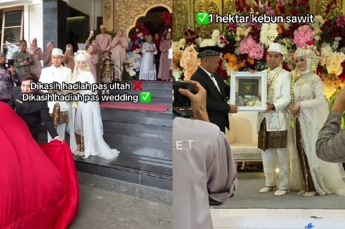 Pengantin Ini Dapat Hadiah Mobil Mewah dan 1 Hektar Kebun Sawit di Hari Pernikahan, Netizen: The Real Anak Sultan!