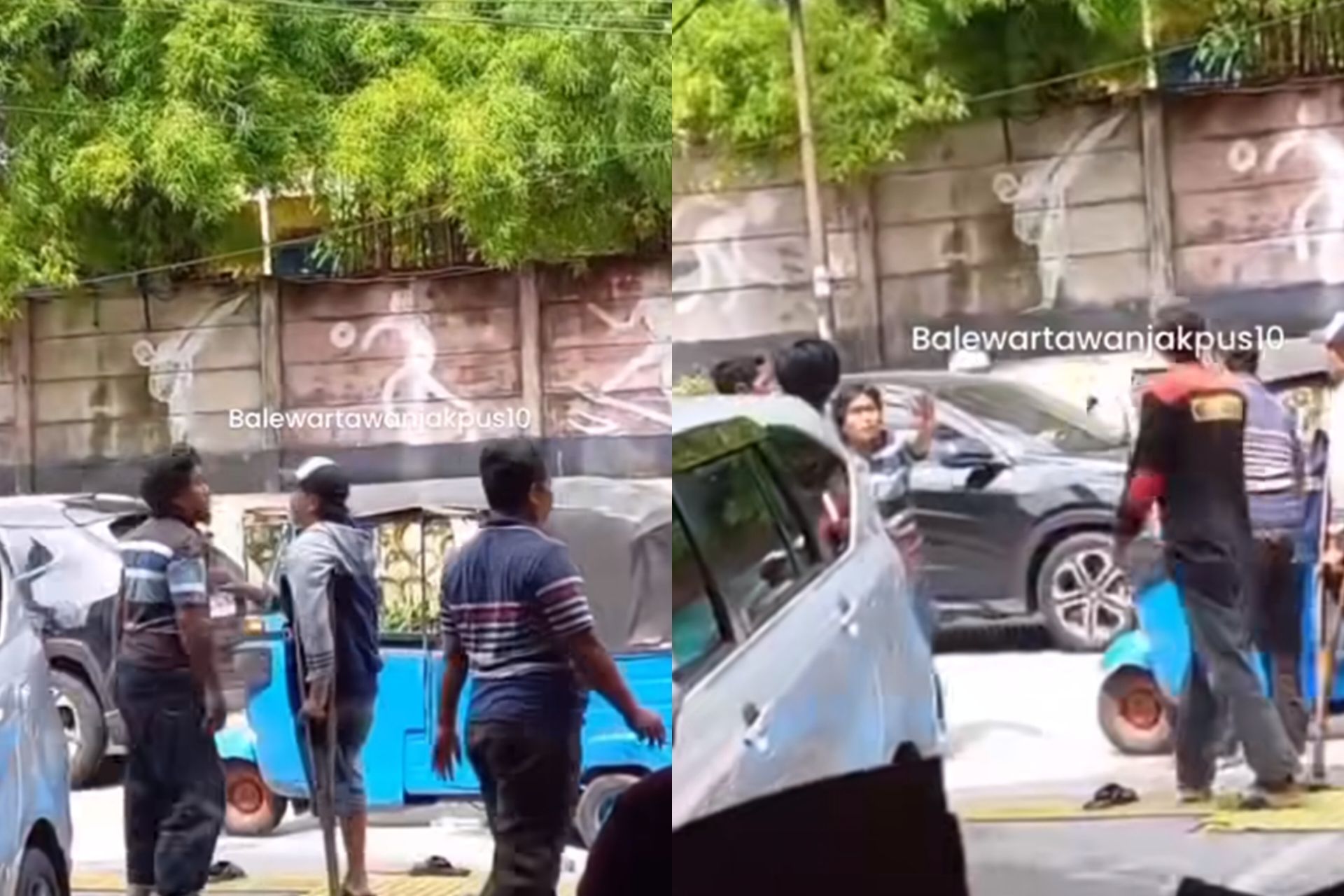 Viral Video Juru Parkir Kakak-Adik Jukir Duel Lawan Sopir Bajaj Gara-gara Utang 