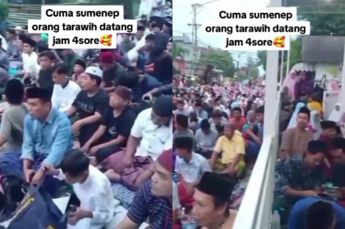 Viral Momen Warga Sumenep Antusias Salat Tarawih, Datang Jam 4 Sore!