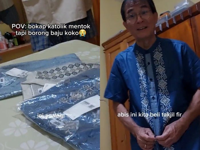 Viral Nonis Borong Baju Koko Lebaran untuk Dipakai saat Beli Takjil