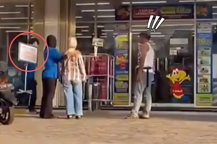 Viral! Pegawai Minimarket Ribut Dengan Tukang Parkir Karena Sembunyikan Papan Gratis Parkir