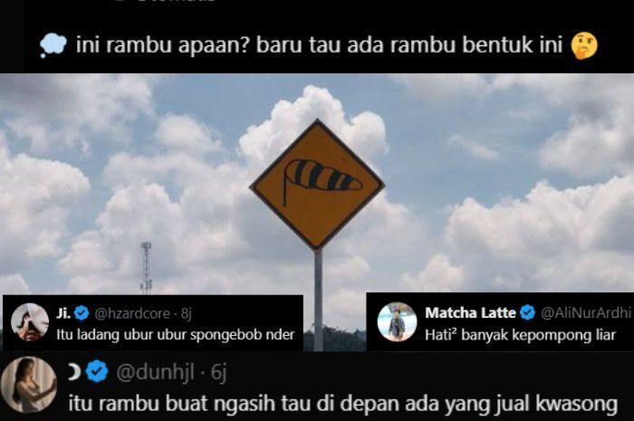 Netizen Dibuat Kebingungan Rambu Lalu Lintas Mirip Gambar Kepompong, Ternyata Ini Penjelasannya