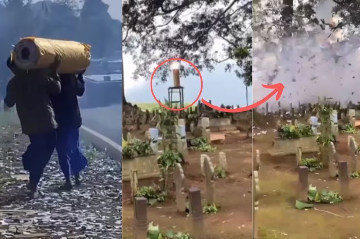 Viral Pria di Magelang Ledakkan Petasan Besar di Kuburan, Buat Netizen Geram