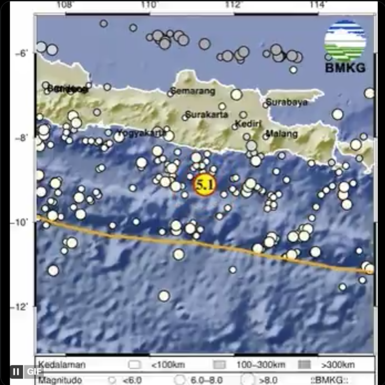 Gempa Guncang Sebagian Wilayah Indonesia dari Jawa, Sumatera Hingga Maluku