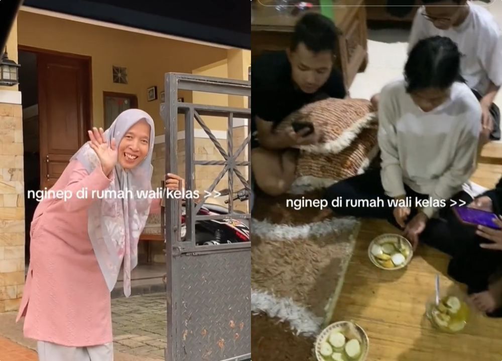 Viral! Momen Para Siswa Sekelas Menginap di Rumah Wali Kelasnya, Netizen: Walinya Spek Bunda Kalem