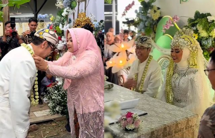 Viral! Pernikahan Beda Usia 40 Tahun di Kuningan Jabar: Ternyata Mempelai Pemilik Toko Emas!