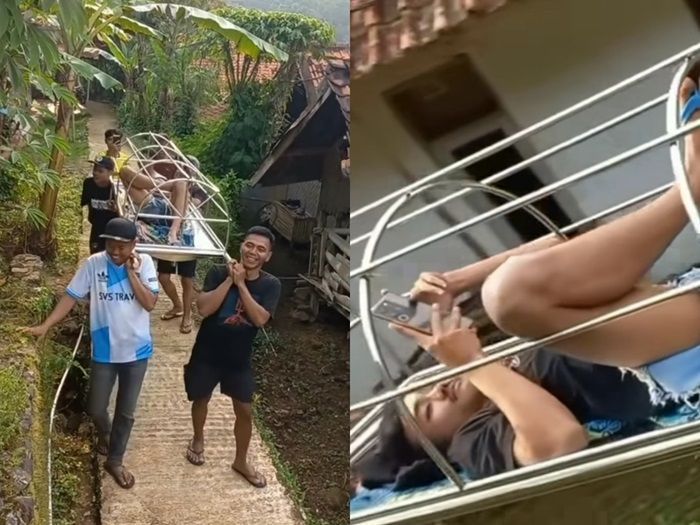 Viral Pemuda Santuy di Dalam Keranda Mayat yang Sedang Digotong, Netizen: Simulasi Dulu