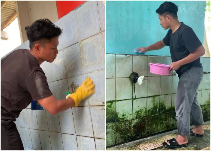 Viral Pemuda 'Sulap' Tempat Wudhu dan Kamar Mandi Masjid Jadi Kinclong, Tuai Pujian hingga Diberi Hadiah Umrah