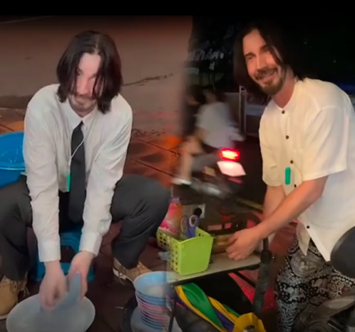 Viral Pedagang di Thailand Mirip Keanu Reeves Skin John Wick Cuci Piring, Ini Dia Identitas Aslinya
