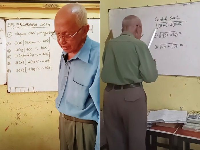 Aksi Inspiratif Mbah Melan, Pensiunan Guru yang Mengajar Matematika di Live TikTok