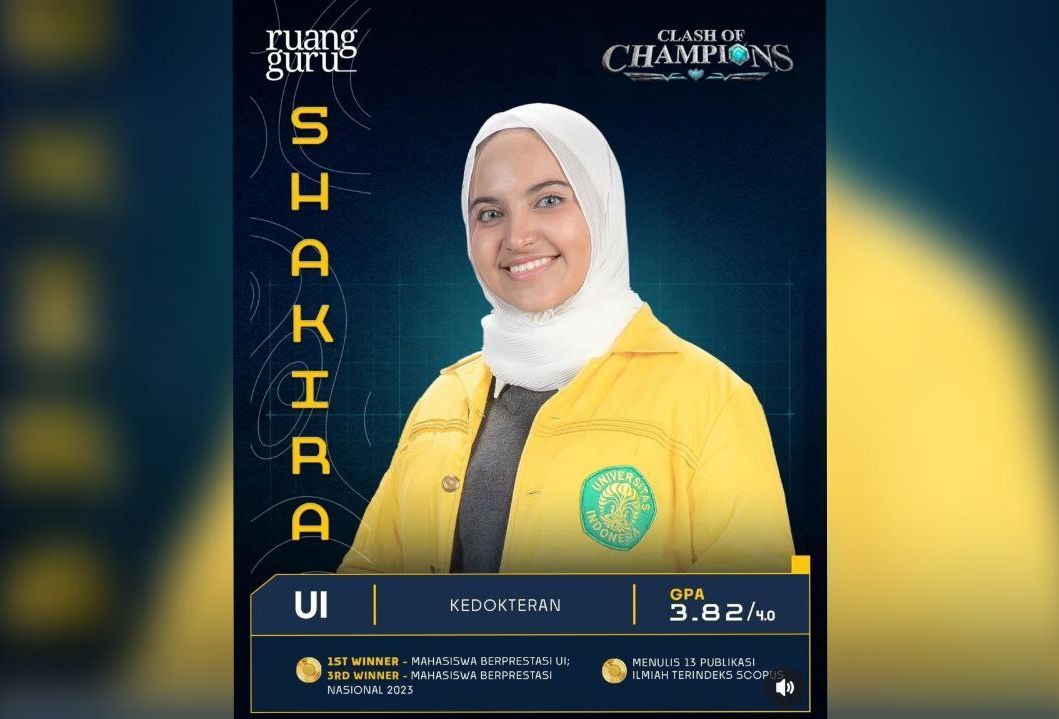 Profil Shakira Amirah Clash of Champions, Peneliti Muda Berbakat dengan 13 Jurnal di Scopus