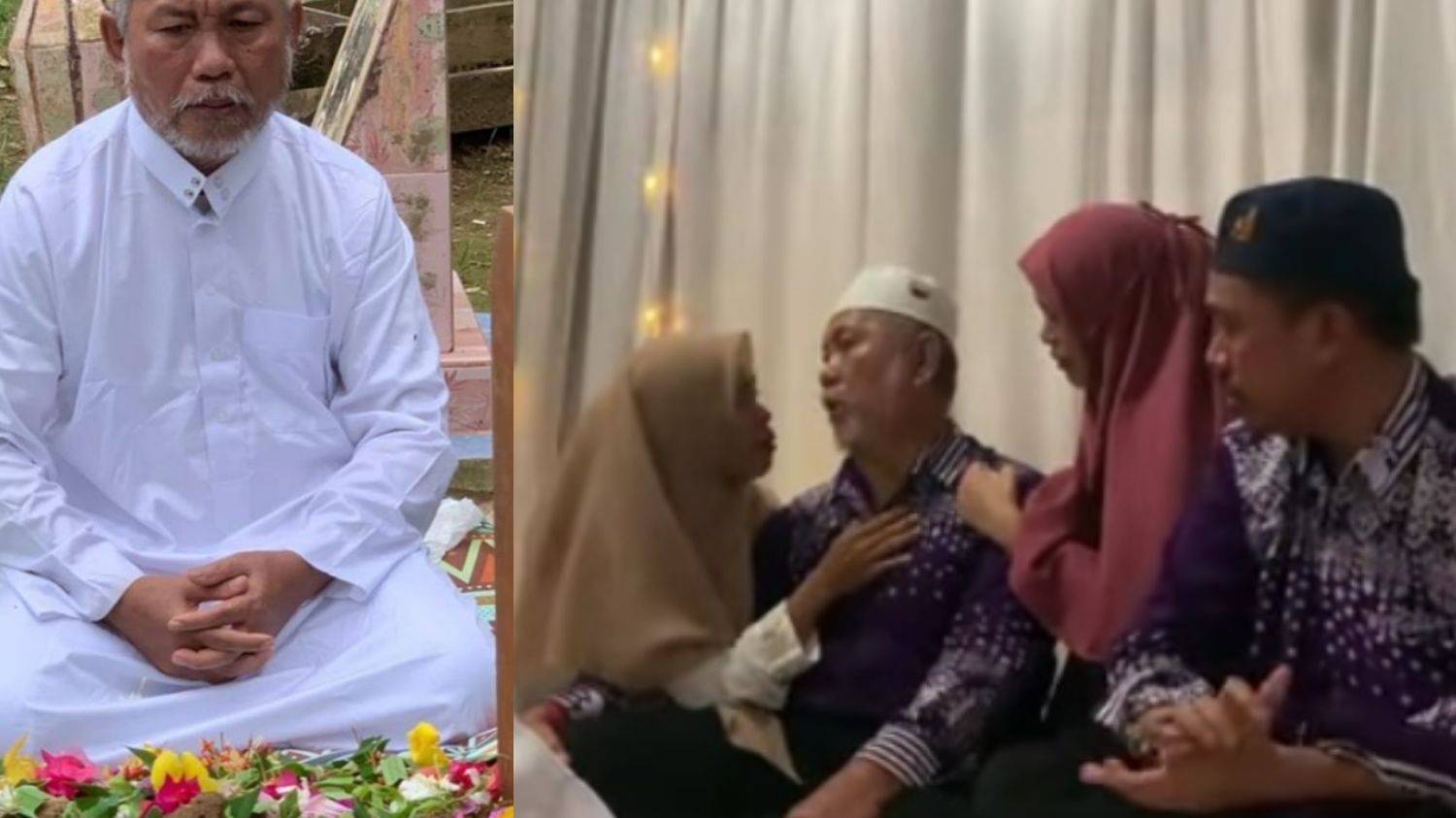 Viral Kisah Seorang Bapak Usai Pulang  Naik Haji, Ternyata Istri Tercinta Sudah Meninggal Dunia