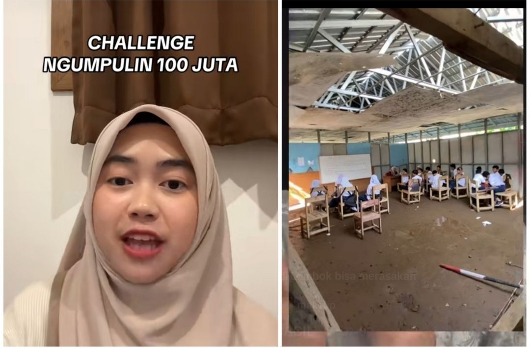 Wanita Ini Challenge Dirinya Demi Mengumpulkan 100 Juta untuk Bangun Sekolah yang Rusak di Lombok