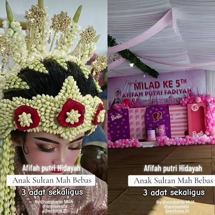 Viral, Anak Sultan di Sumenep Rayakan Ulang Tahun dengan Riasan Bak Pengantin Cilik. Netizen : Mau Ultah apa Nikah sih?