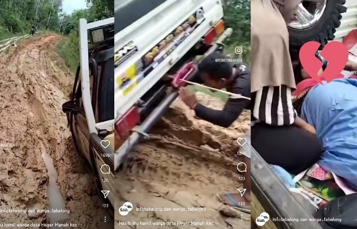 Miris! Nasib Ibu Hamil yang Akan Dirujuk ke Puskesmas Terkendala Jalan Rusak