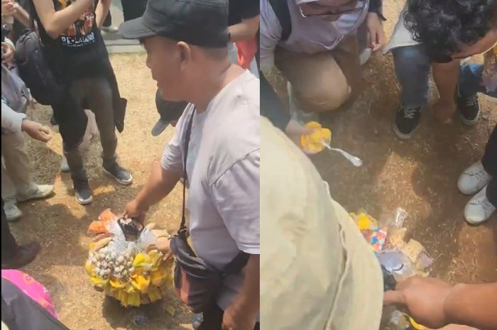 Viral Pedagang Asongan Gratiskan Dagangan ke Massa  Aksi Tolak RUU Pilkada
